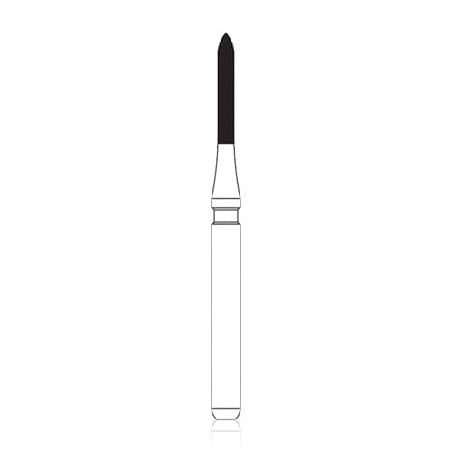 NTI Trimming & Finishing Carbide Bur, Beveled Cylinder, FG, #H282-009, 0.9 mm, Red, 5/Pkg thumbnail 3