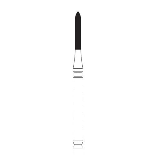 NTI Trimming & Finishing Carbide Bur, Beveled Cylinder, 8-Flute, FG, 1.0 mm, Red, H282-010, 5/Pkg thumbnail 5