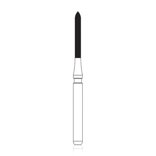 NTI Trimming & Finishing Carbide Bur, 12-Flute, FG, Parallel Bevel, Red, H283-010, 1.0 mm, 5/Pkg thumbnail 5