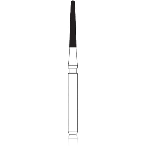 NTI Trimming & Finishing Carbide Bur, #7653, Round End Taper, 12-Flute, FG (Friction Grip), Red, 1.2 mm Head Diameter, 5/Pkg, H375R-012 thumbnail 5
