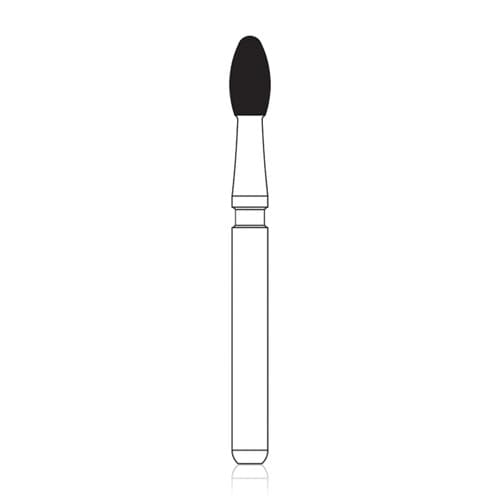 NTI Trimming & Finishing Carbide Bur, Football, #7406-UF, 30 Flute, Ultrafine White, FG, 1.8 mm, 5/Pkg, H379-018UF thumbnail 5
