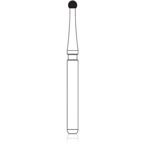 NTI Trimming & Finishing Carbide Bur, FG, Round, 12-Flute, #7004, 1.4 mm, Red, 5/Pkg, H41-014 thumbnail 5