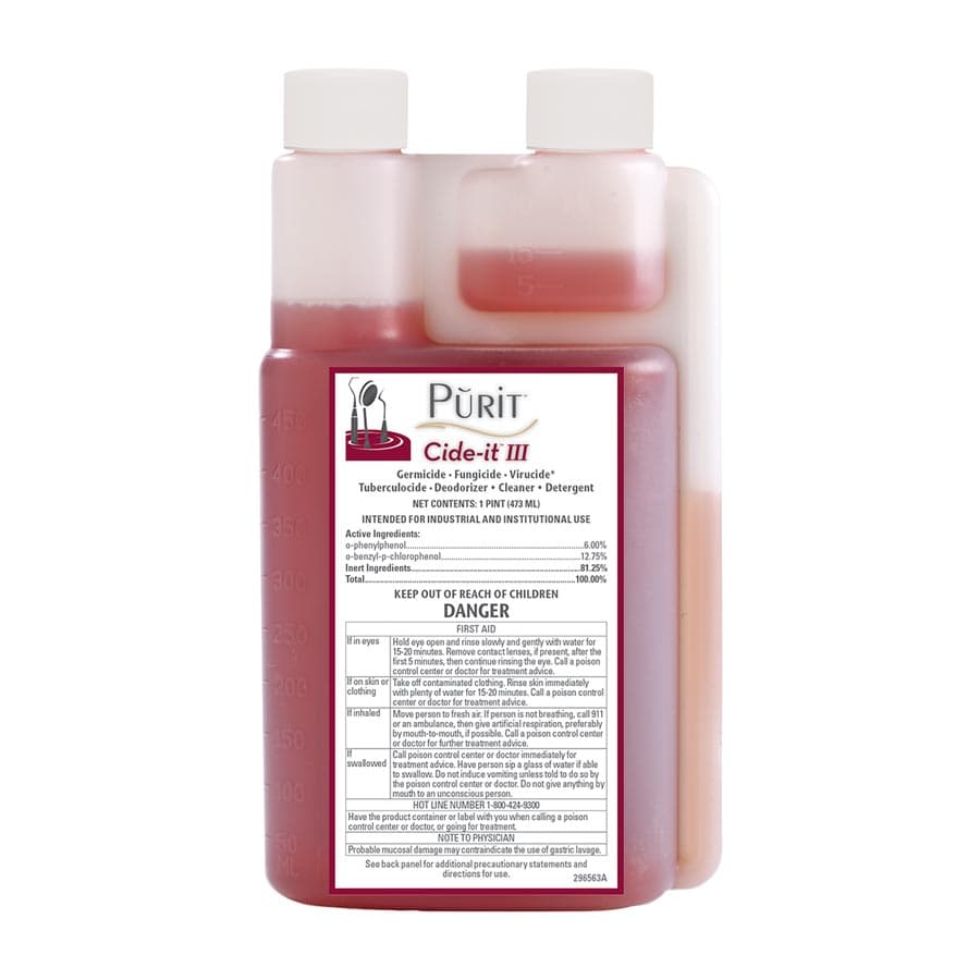 Purit Cide-It III Ultrasonic Cleaning & Presoak Solution, 16 oz Bottle, PI016A thumbnail 6
