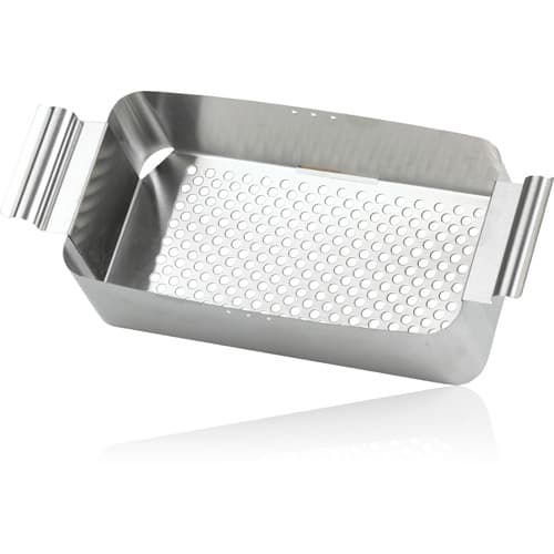 L&R SweepZone 200 Stainless Steel Solid Side Draining Basket, Full Size, 18666 thumbnail 9