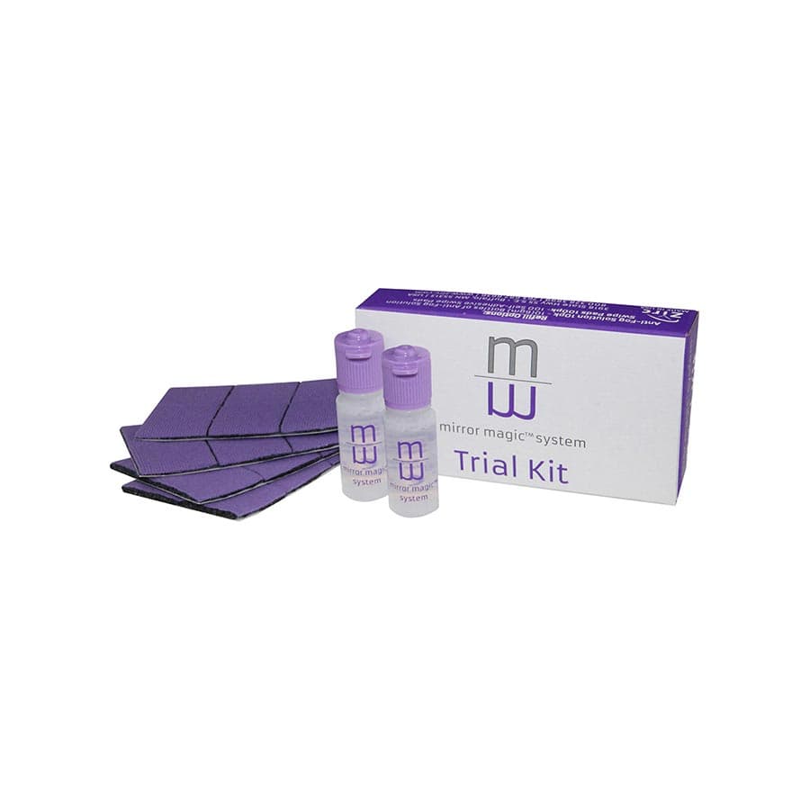 Mirror Magic Anti-Fog System Trial Kit, 2 x 6 ml Anti-Fog Solution Bottles & 24 Swipe Pads, 50R200 thumbnail 6