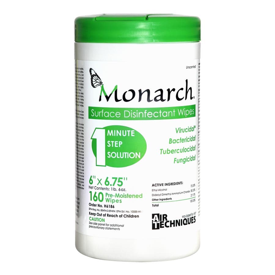 Monarch Surface Disinfectant Wipes, 6" x 6.75", 160/Canister, H6186 thumbnail 10