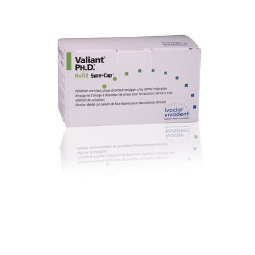 Valiant Ph.D. Sure Cap Amalgam Alloy Capsules, 1 Spill, Regular Set, 400 mg, Blue, 50/Box, NA6050410 thumbnail 5
