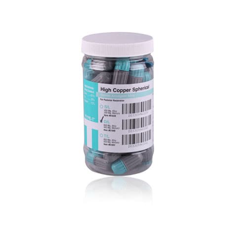 Zenith Type-T High Copper Spherical Amalgam Alloy Capsules, Fast Set, Double Spill, 600 mg, Aqua/Gray, 50/Jar, 61040 thumbnail 5
