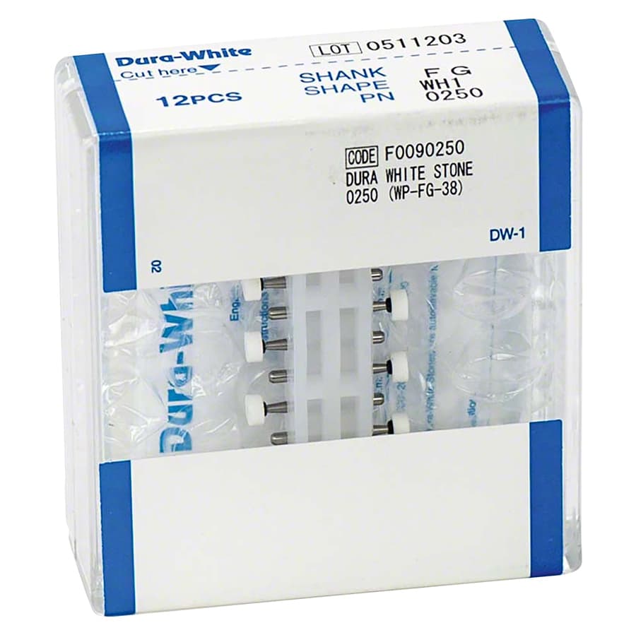 Shofu Dura-White Stones, FG (Friction Grip), Shape WH1, White Aluminum Oxide, 12/Pk, 0250 thumbnail 8