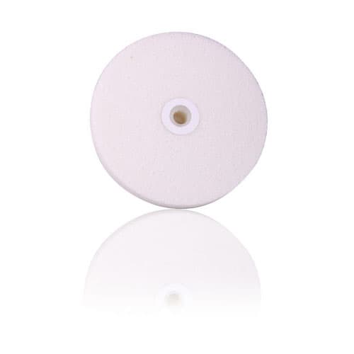 Keystone White Acrylic Knock-Down Wheel, Aluminum Oxide, 4" x 1/2" with 1/4" Lead Reinforced Center Hole, 36-46 Grit, 1900090 thumbnail 5
