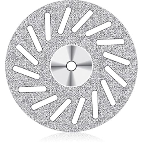 NTI Superflex Diamond Disc, Double Sided, Perforated, Medium Grit, Red, HP Shank, 22 mm Diameter, 0.15 mm Thickness, D605-220, 1/Pkg thumbnail 5