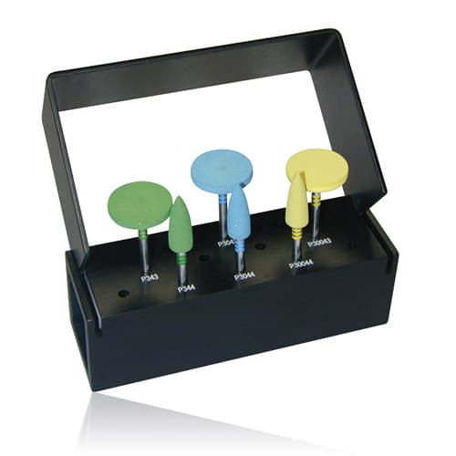 Kerr CeraGlaze Porcelain Adjusting & Polishing Lab Logic Set, Extraoral, 17 mm Square Edge Wheels & Points, LS-911 thumbnail 10