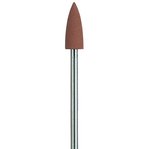 NTI Silicone Polishers, Brown, Flame, HP Shank, Pre-Polishing for Alloys/Amalgam/Composites, 10/Pkg, P0044 thumbnail 6