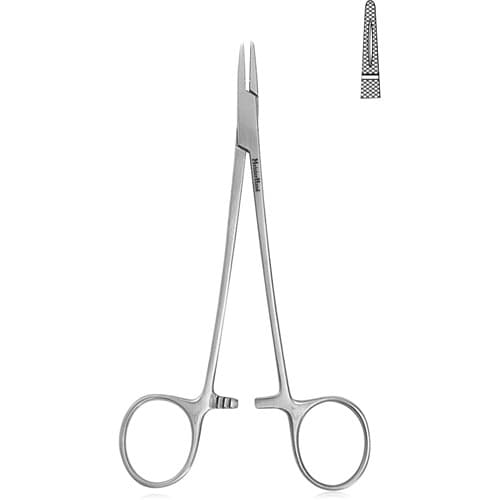 Miltex Crile-Wood Needle Holder, Serrated Jaw, 6", Stainless Steel, MH8-50 thumbnail 2