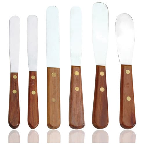Vista Apex Wood Handled Spatula #8R, Stainless Steel Blade, 105080 - Wood Handled Spatulas - #8R - Image 1