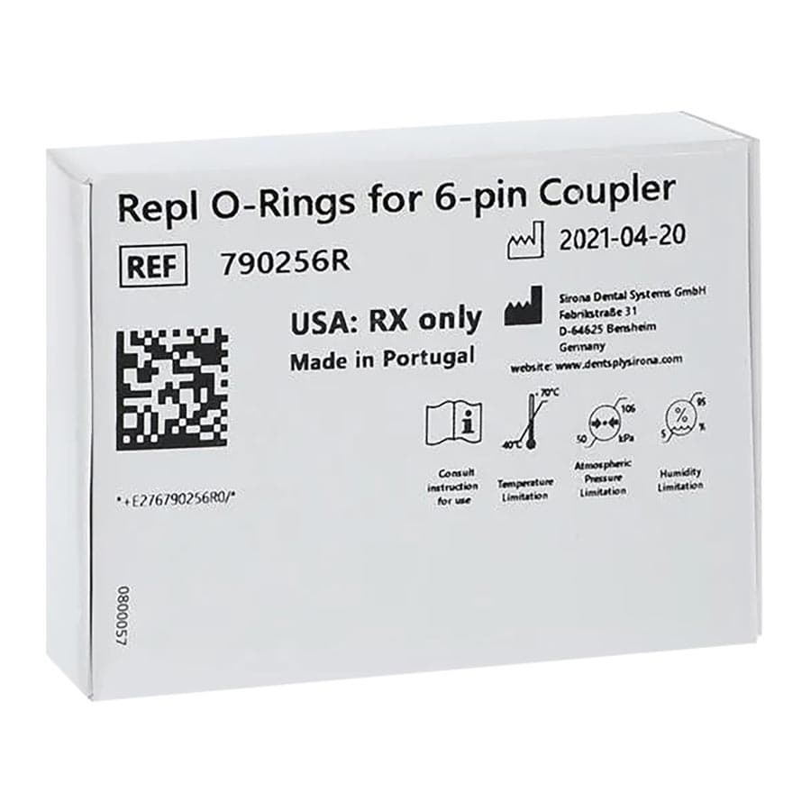 Dentsply Sirona Midwest Replacement Coupler O-Ring Set, 6-Pin, 2/Pkg, 790256R thumbnail 8