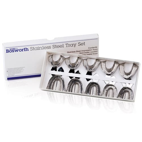 Keystone #4 Regular Perforated Lower Full-Arch Stainless Steel Impression Tray, 0921478 thumbnail 2