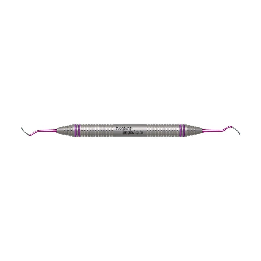 ImplaMate Posterior Sickle Implant Scaler #204S, Double-End, Titanium Tip, DuraLite ColorRings Handle, CEIS204S thumbnail 5