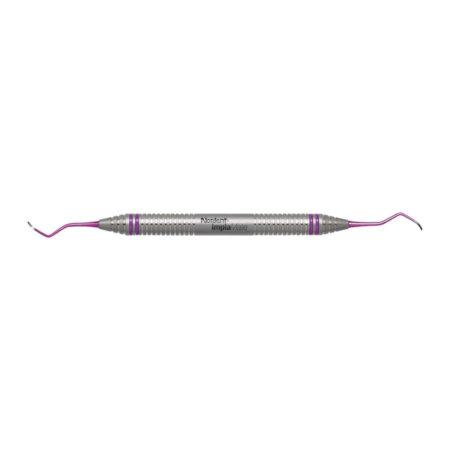 Nordent ImplaMate Titanium Implant Scaler, Barnhart #5-6, Double-Ended, DuraLite ColorRings Handle, CEISBH5-6 thumbnail 6