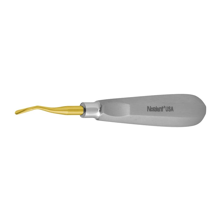 Nordent #77R Rhodes Back-Action Surgical Elevator, Titanium-Nitride Coated Blade, 3.7mm, E77RT thumbnail 3