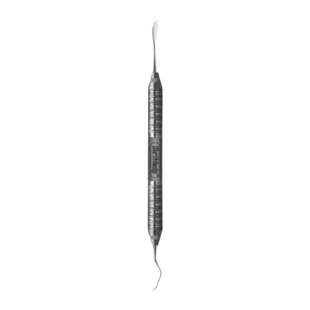 Hu-Friedy Jovanovic Periodontal Bone Chisel, S13K/TG, Double End, 3 mm/6 mm, #6 Satin Steel Handle, PJO/36 - MTO Chisel S13K/TG Comb 6mm - Image 1