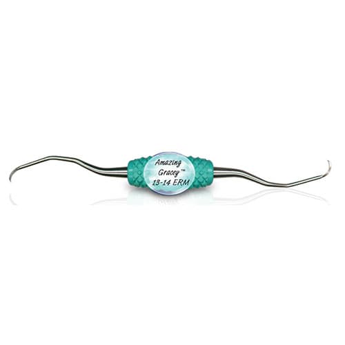 PDT Amazing Gracey 13-14 Extended Reach Mini Rigid Curette, Caribbean Green Handle, R007R thumbnail 4