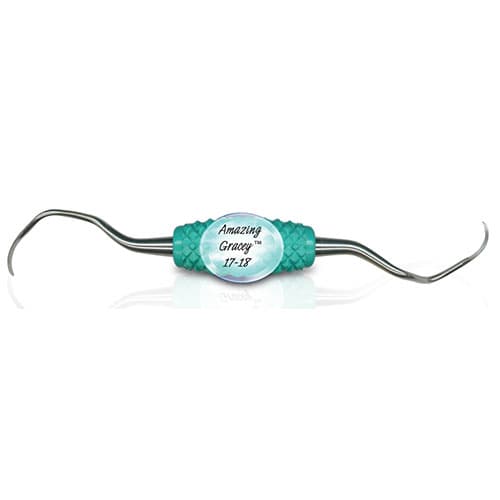 PDT Amazing Gracey Curette 17/18 Rigid, Double-Ended, Green Resin Handle, R032R thumbnail 4