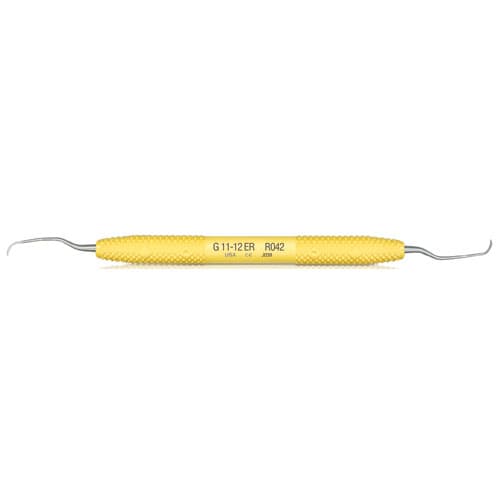 PDT Amazing Gracey Curette, #11/12, Extended Reach, Double-Ended, Yellow Resin Handle, R042 thumbnail 10