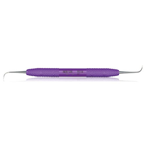 PDT Cruise Line Nebraska 128 Double-Ended Sickle Scaler, Anterior, Passionate Purple Resin Handle, 6.5" Long, R114 thumbnail 6