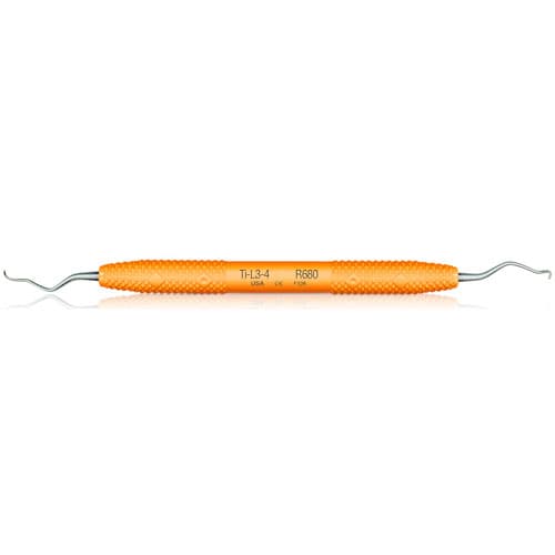 PDT Wingrove L3-4 Titanium Implant Scaler, Double-Ended, Langer 3/4, Orange Resin Handle, R680 thumbnail 6