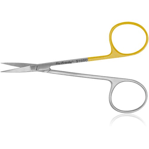Hu-Friedy #18 Iris Curved Delicate Super-Cut Scissors, 4-1/2", Serrated, Stainless Steel, S18SC thumbnail 10