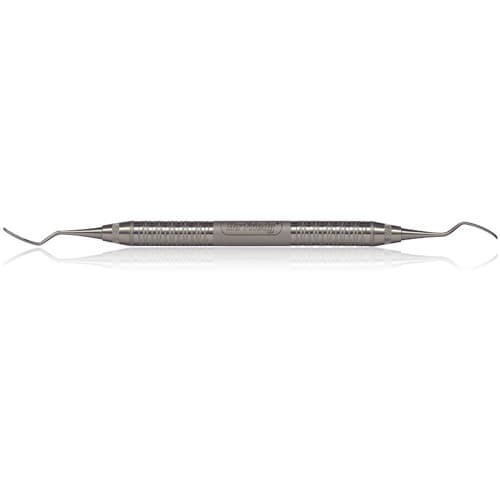 Hu-Friedy #2 Quétin Mesial-Distal Furcation Curette, 1.3 mm Blade, Double End, #6 Satin Steel Handle thumbnail 3
