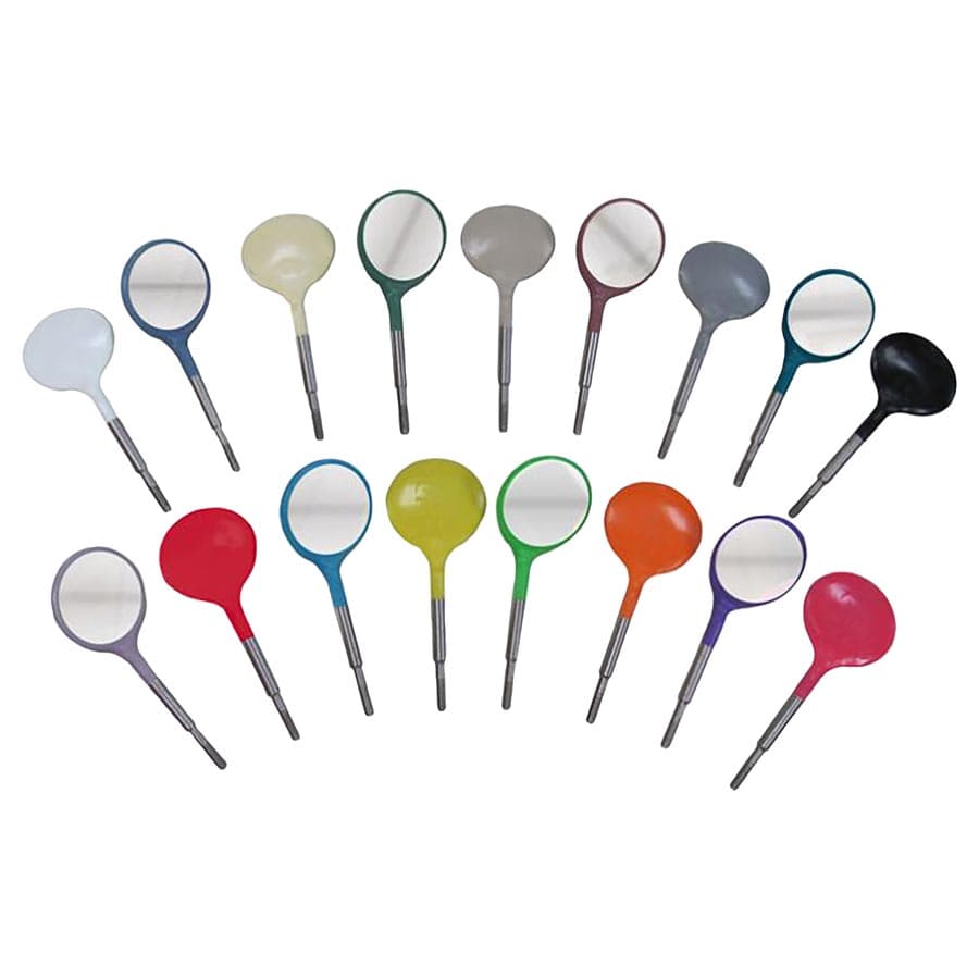 #4 Crystal HD Black Resin Mouth Mirror Screw-On Heads, Cone Socket, Single-Sided, 12/Pk, 50Z371-K thumbnail 4