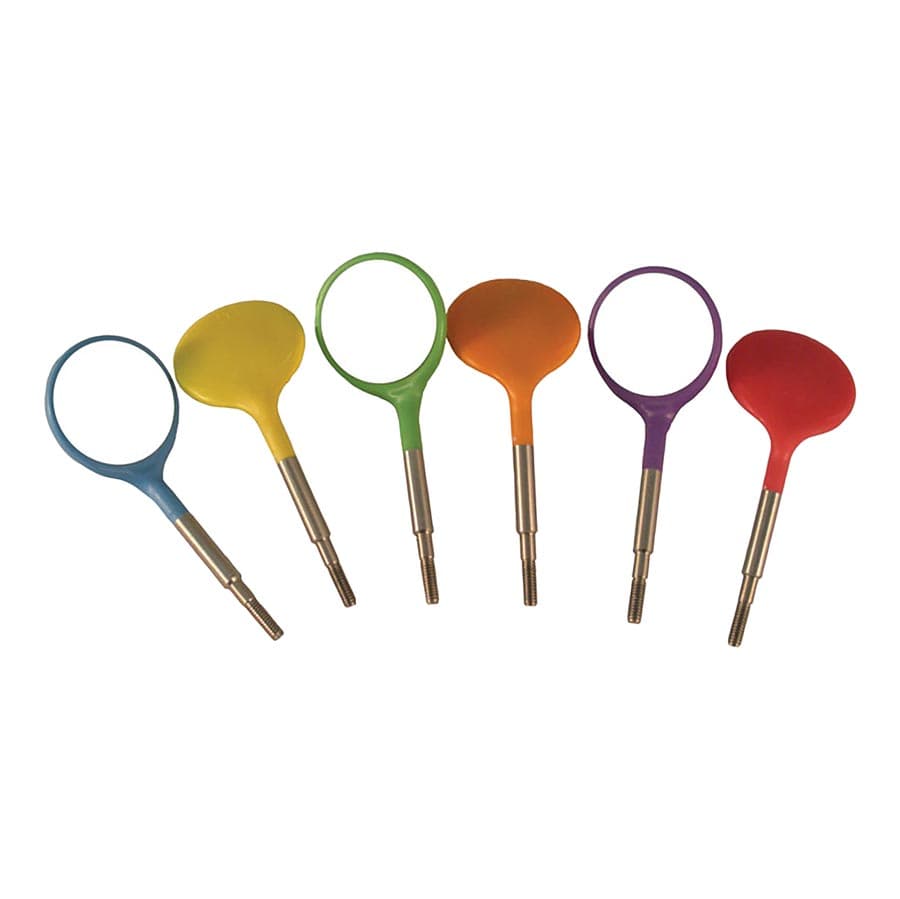 #5 Crystal HD® Neon Orange Resin Mouth Mirror Screw-On Heads, Cone Socket, 12/Pk, 50Z372Q thumbnail 4