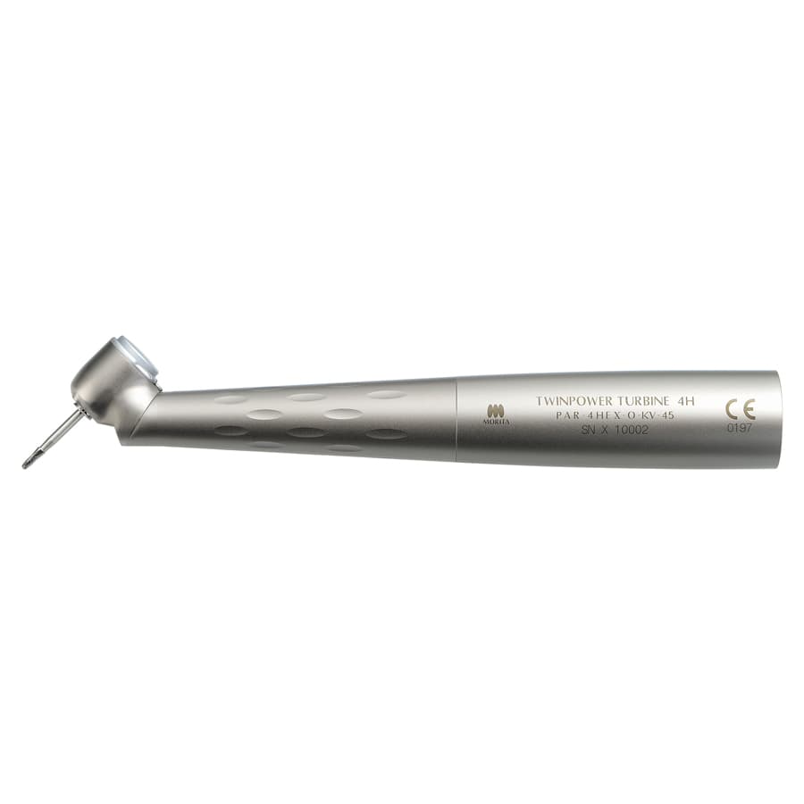 J. Morita TwinPower Turbine 45 High Speed Air Handpiece, 45°, Push-Button Autochuck, Triple Spray, Fiber Optic, for KaVo MULTIflex LUX, PAR-4HEX-O-KV-45, 16-5350522 thumbnail 5