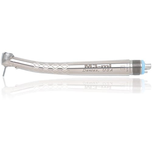 Microtech Dentex Mini Triple Port High Speed Handpiece, Push Button, 3-Port Water, Fixed End, M3-ML - Microtech - Dentex Mini Triple Port High Speed Handpiece - Image 1