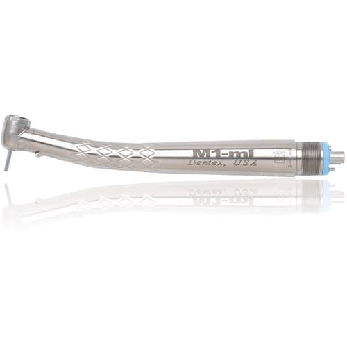 Microtech Dentex High-Speed Handpiece, Single Port, Mini Head, Push Button, M1-ML - Microtech - Dentex Handpiece Single Port Mini Head Push Button - Image 1