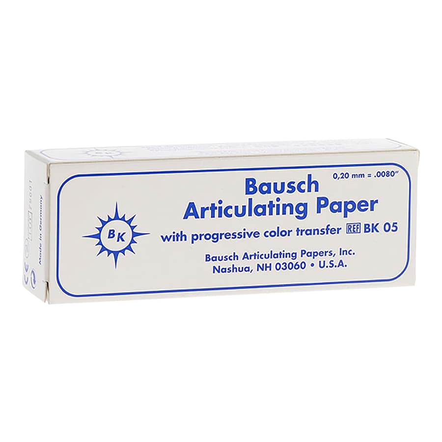Bausch Articulating Paper Straight Booklets, 200 Microns, Blue, Progressive Color Transfer, 300/Pk, BK-05 thumbnail 10