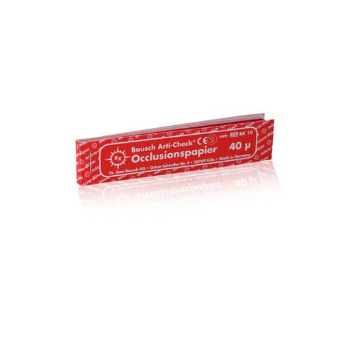 Bausch Arti-Check Articulating Paper Strips, Straight Booklets, 104 x 20 mm, 40 Microns, Red, 200/Pk, BK-10 thumbnail 15