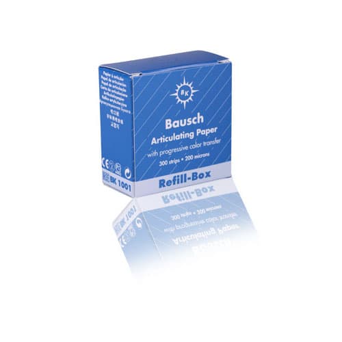 Bausch Articulating Paper Strips, Pre-Cut, Progressive Color Transfer, 200 Microns (0.008"), Blue, Refill Box, 300/Pk, BK1001 thumbnail 11