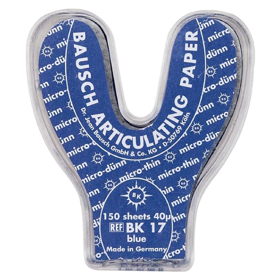 Bausch Arti-Check Micro-Thin Articulating Paper, Horseshoe, 40 Microns, Blue, 150/Pk, BK-17 thumbnail 10