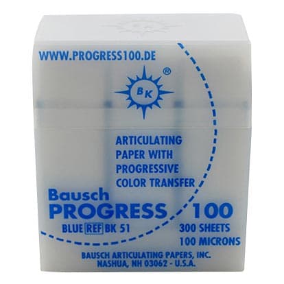Bausch Progress 100 Articulating Paper Strips, 100 Micron, Blue, Plastic Dispenser, 300/Pk, BK-51 thumbnail 9