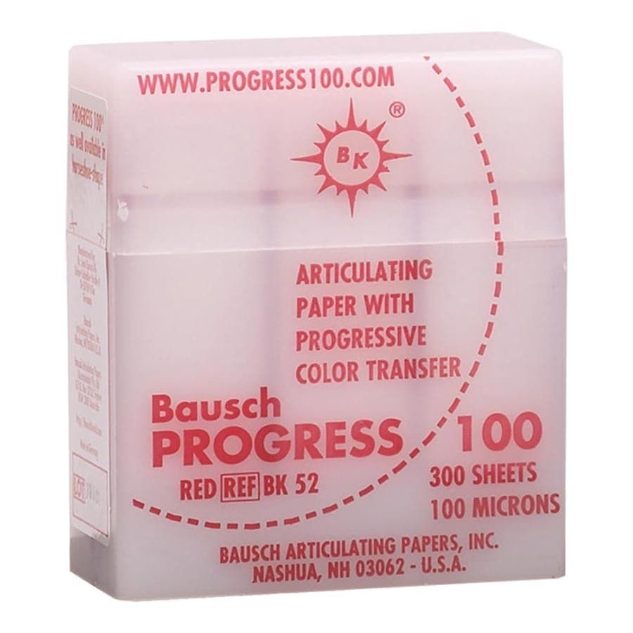 Bausch Progress 100 Articulating Paper Strips, 100 Microns, Red, Plastic Dispenser, 300 Strips, BK52 thumbnail 6