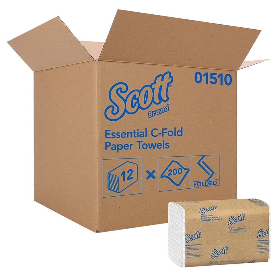 Scott Surpass C-Fold Paper Towels, 1-Ply, White, 10.1 in x 13.15 in, 2400/Case, 01510 thumbnail 5