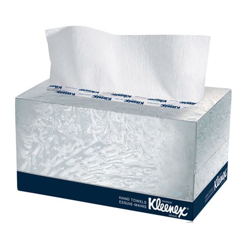 Kleenex Pop-Up Hand Towels, 9" x 10.5", White, 120/Box, 18 Boxes/Case, 2160/Case, 01701 thumbnail 4