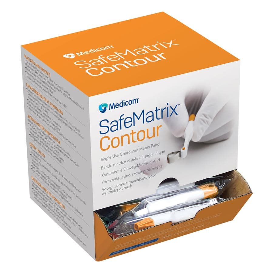 SafeMatrix Contour Single-Use Matrix Bands, Wide 6mm, Orange, 50/Box, 30055 thumbnail 20