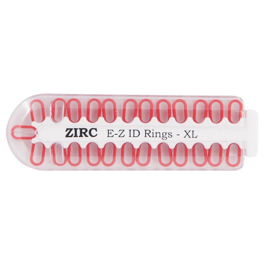 Zirc E-Z ID Rings, Extra-Large, Red, 25/Pkg, 70Z000M thumbnail 3