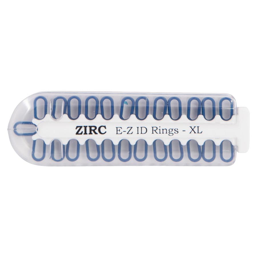 Zirc E-Z ID Instrument Rings, X-Large, Midnight Blue, 25/Pk thumbnail 3
