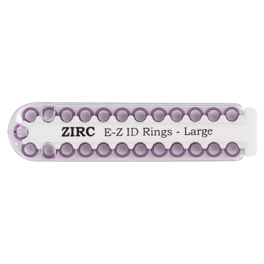 Zirc E-Z ID Instrument Rings, Small, 1/8", Plum, Refill Pack of 25, 70Z100E thumbnail 3