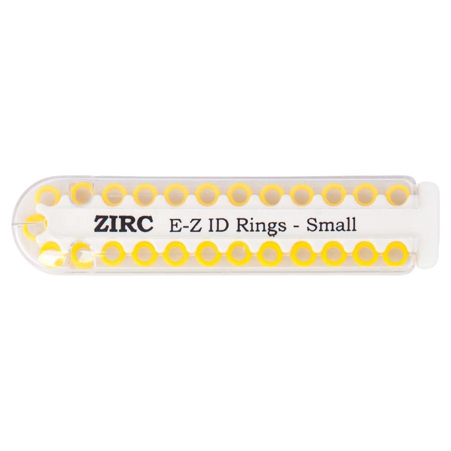Zirc E-Z ID Instrument Rings, Small, 1/8", Neon Yellow, 25/Pk, 70Z100O thumbnail 5